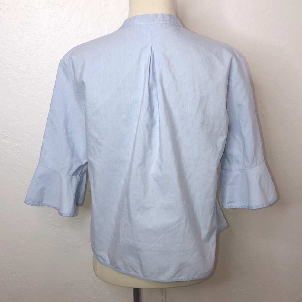 Maje Charly Bleu Ciel Button Down Top Size 1/S - image 4